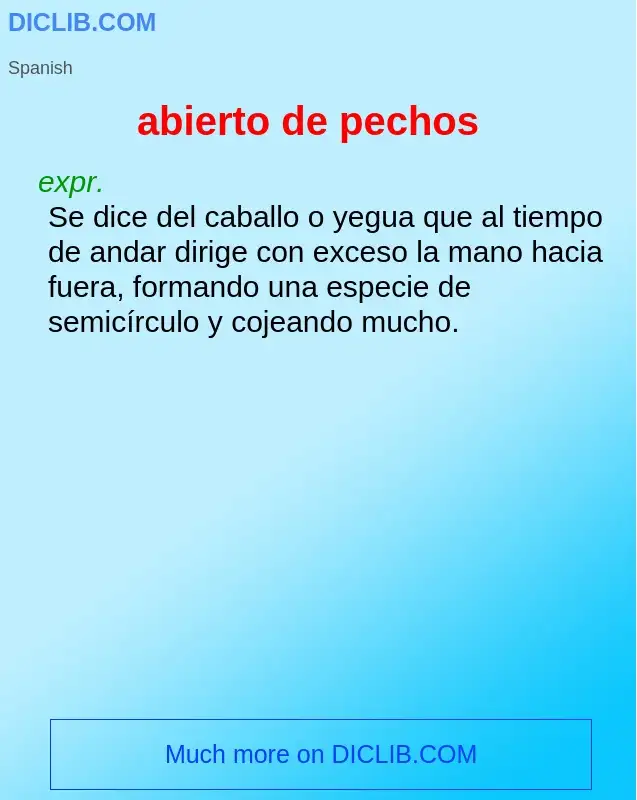 What is abierto de pechos - definition