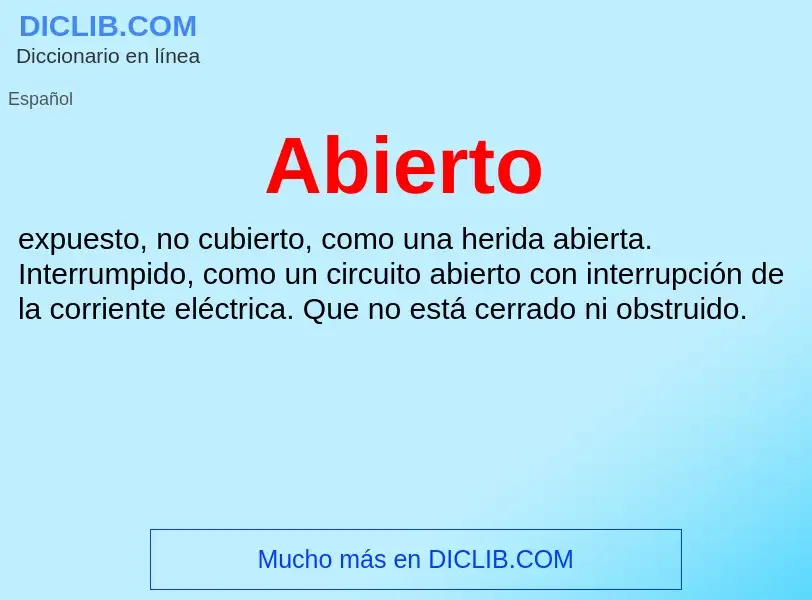 What is Abierto - definition