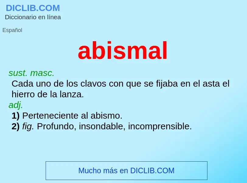 What is abismal - meaning and definition