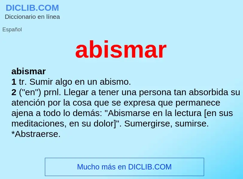 What is abismar - meaning and definition