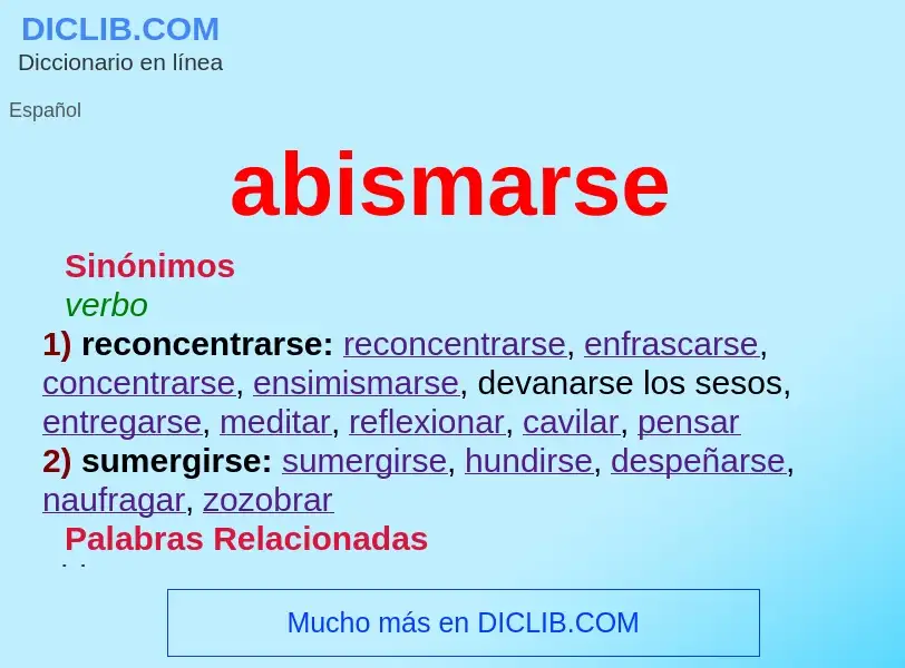 O que é abismarse - definição, significado, conceito