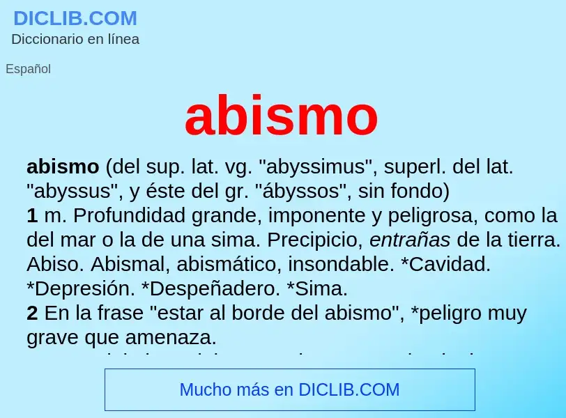 Wat is abismo - definition