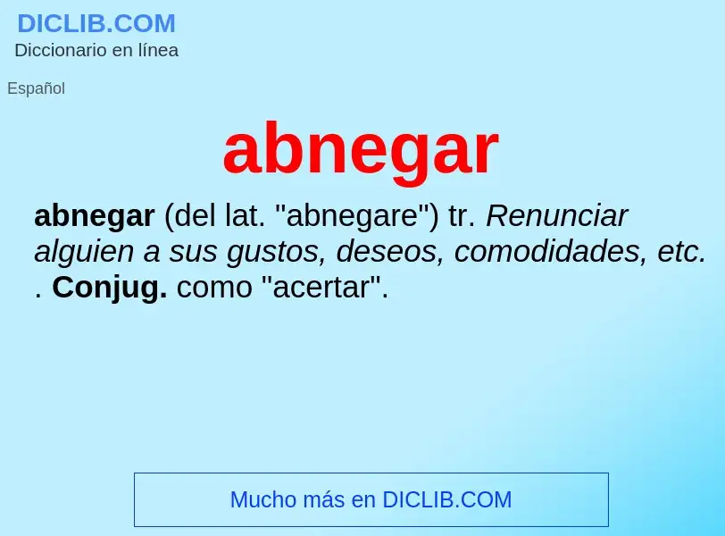 Was ist abnegar - Definition