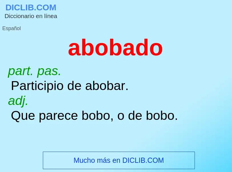 Che cos'è abobado - definizione