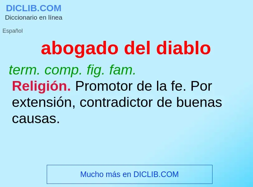 What is abogado del diablo - meaning and definition