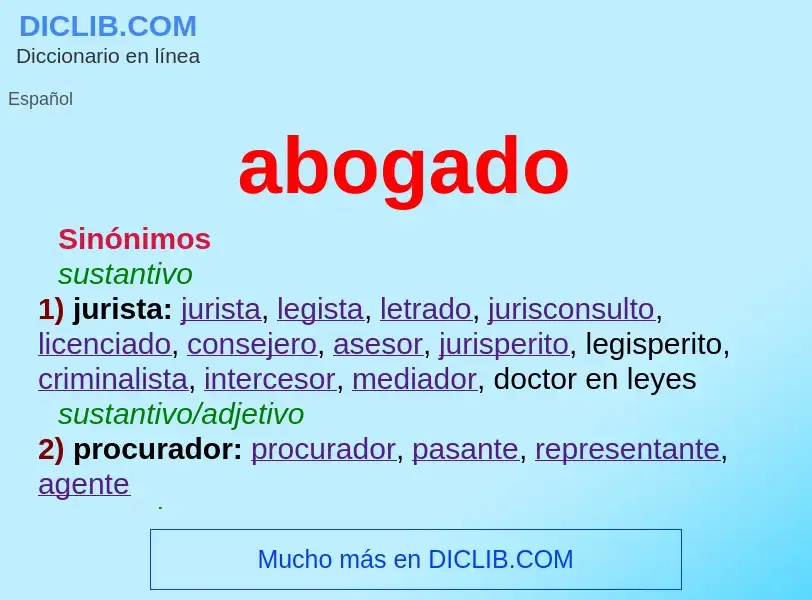 What is abogado - meaning and definition