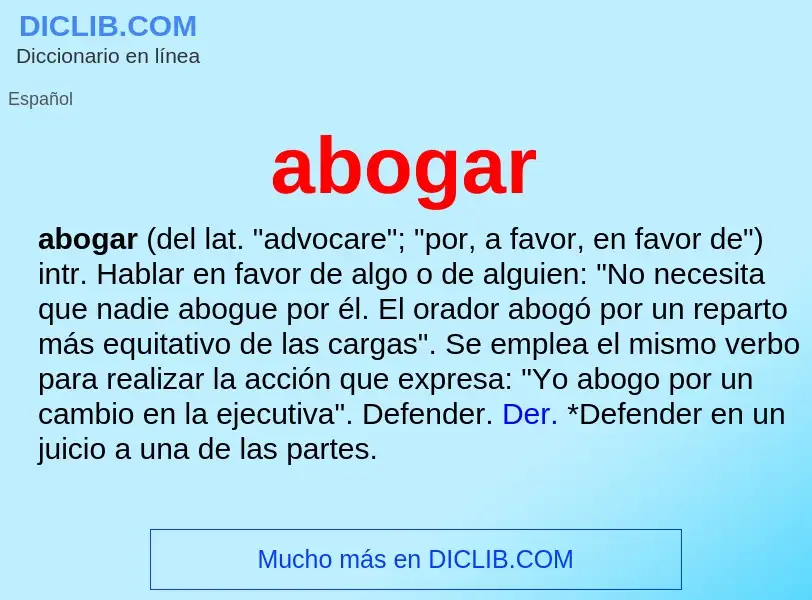 Wat is abogar - definition