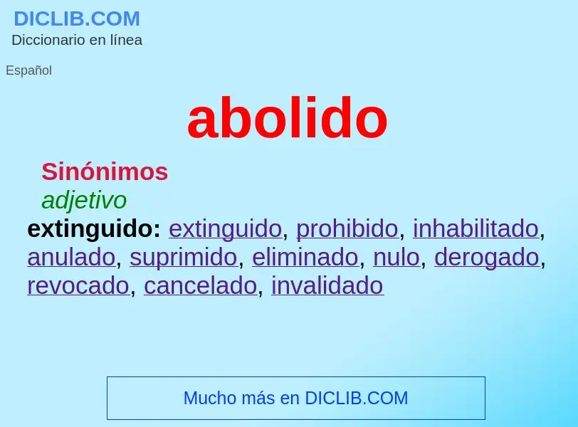 What is abolido - definition