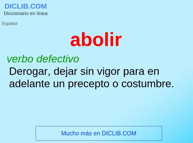 Wat is abolir - definition