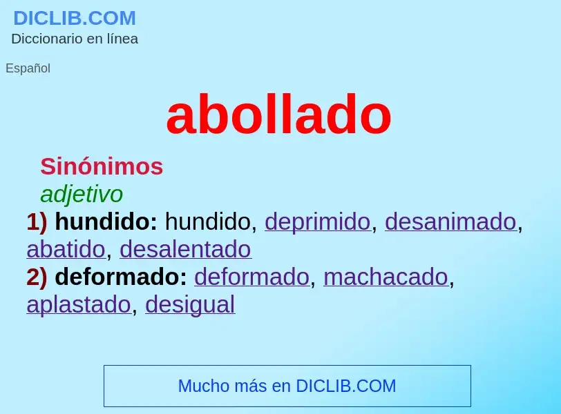 Wat is abollado - definition