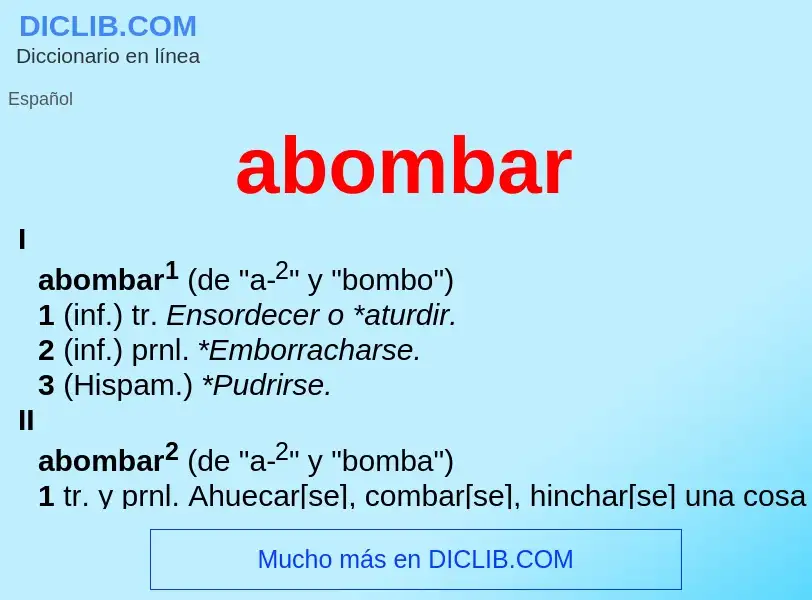 What is abombar - meaning and definition