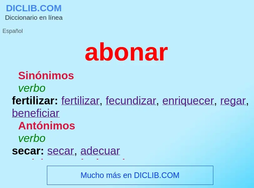 Wat is abonar - definition