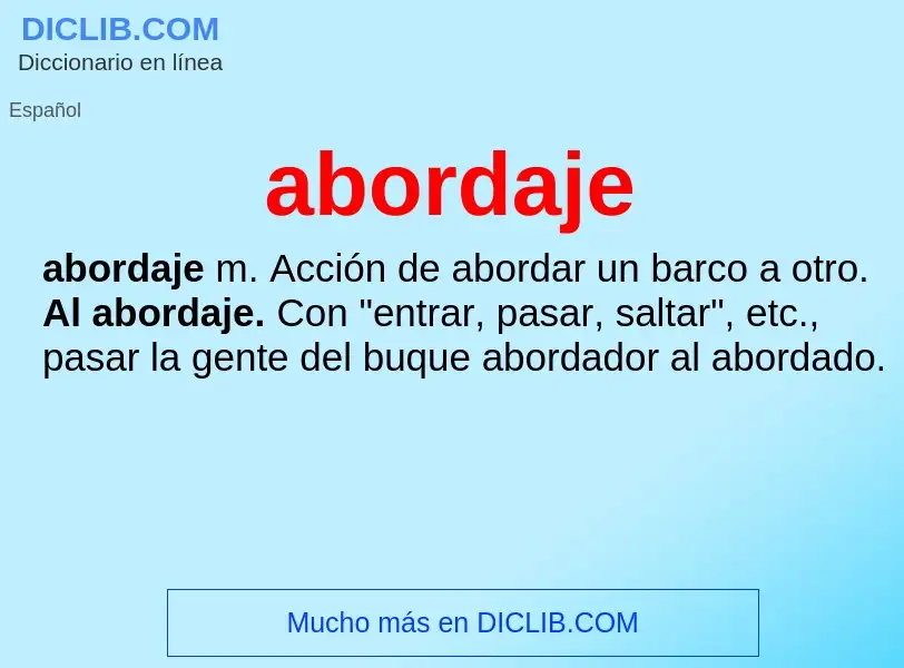 O que é abordaje - definição, significado, conceito