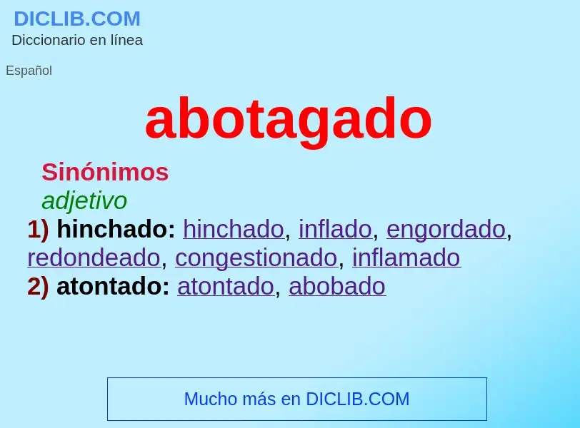 What is abotagado - definition