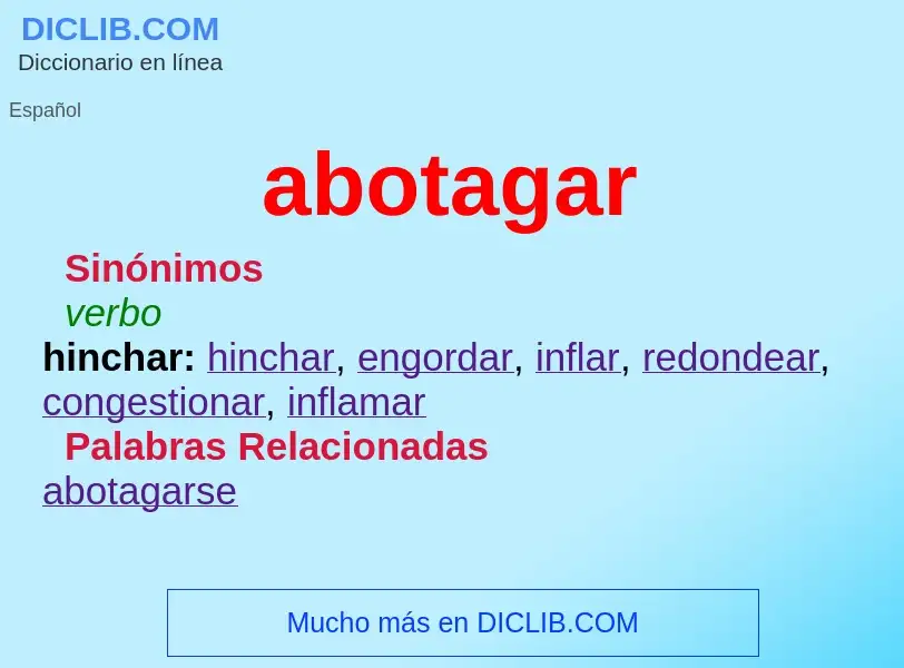 ¿Qué es abotagar? - significado y definición