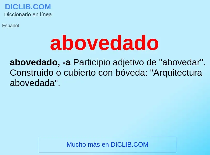 What is abovedado - meaning and definition