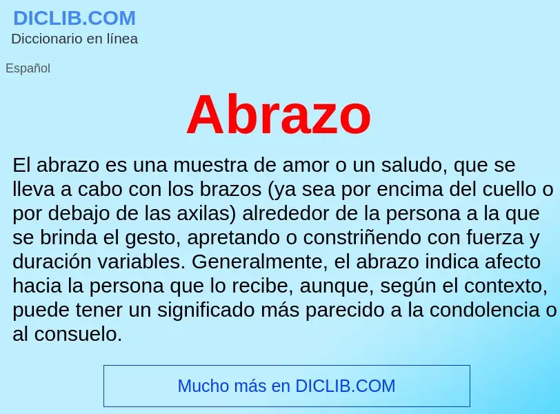 O que é Abrazo - definição, significado, conceito