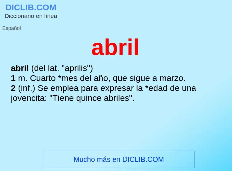 O que é abril - definição, significado, conceito