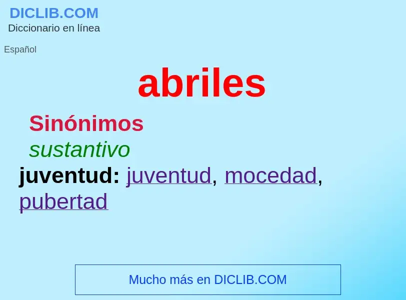 Wat is abriles - definition