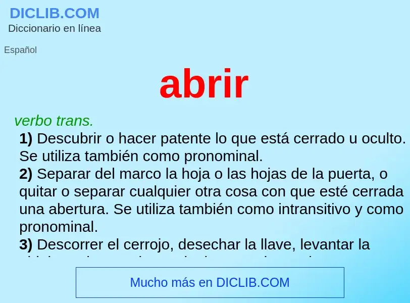 What is abrir - definition