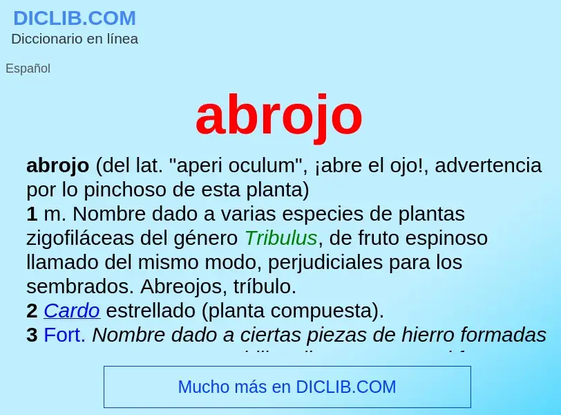 What is abrojo - definition