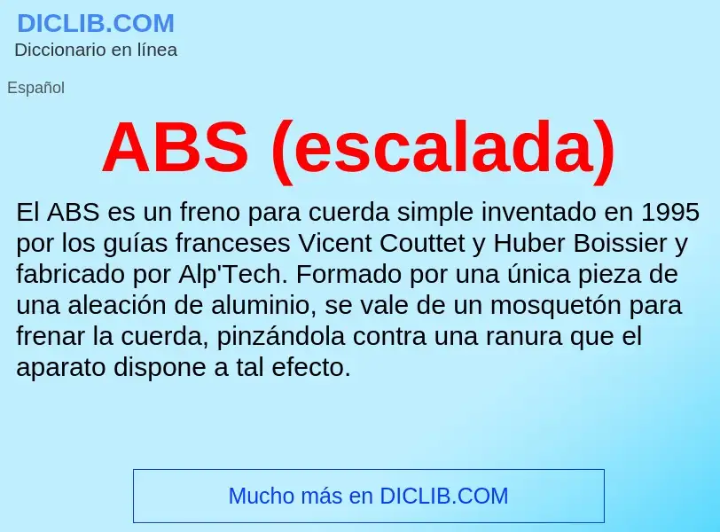 What is ABS (escalada) - definition