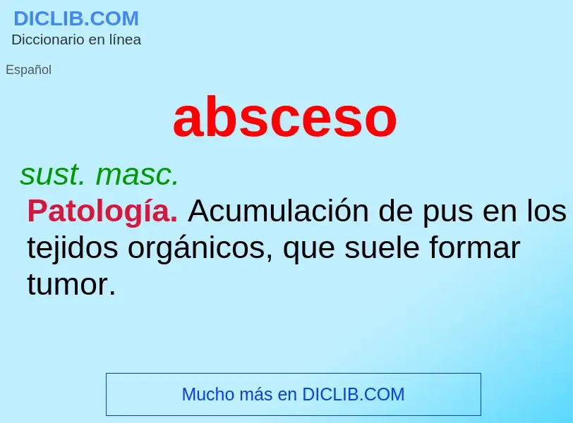 What is absceso - definition