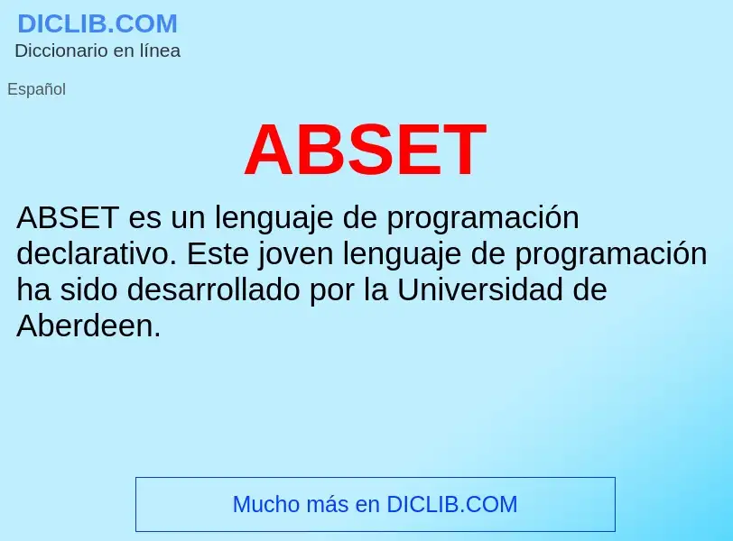 What is ABSET - definition