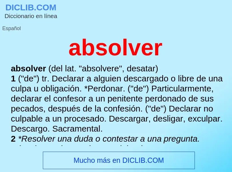 O que é absolver - definição, significado, conceito