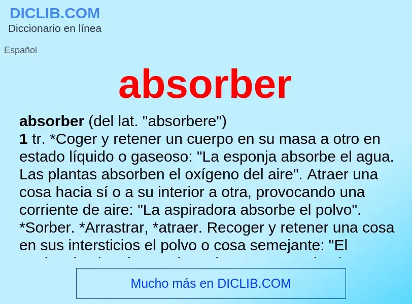 O que é absorber - definição, significado, conceito