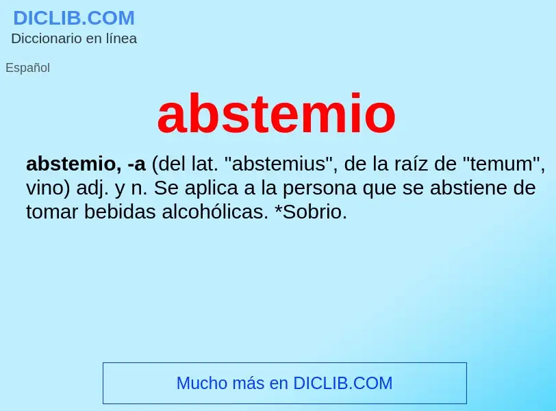 Wat is abstemio - definition