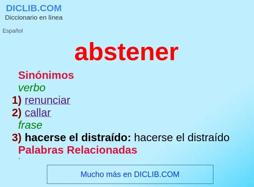 What is abstener - definition