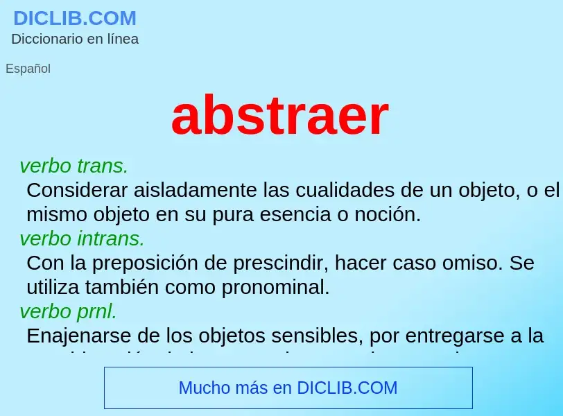 What is abstraer - definition