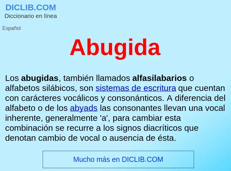 ¿Qué es Abugida ? - significado y definición