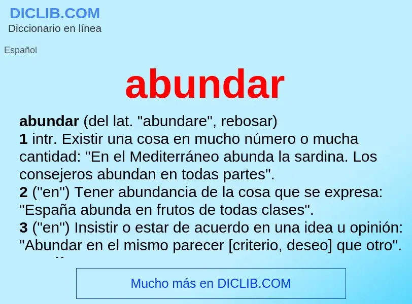 What is abundar - definition