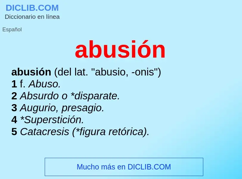 What is abusión - definition