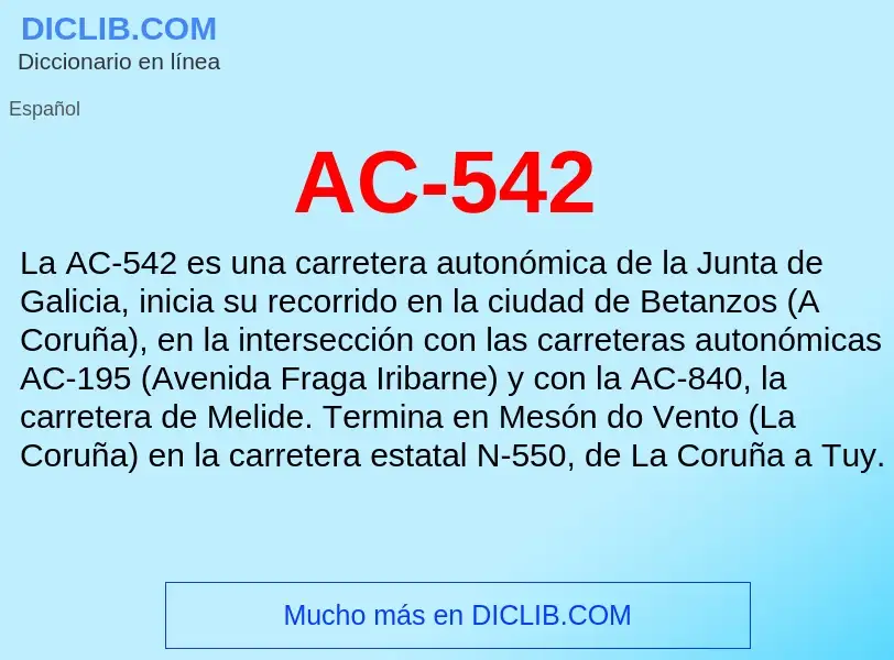 What is AC-542 - definition