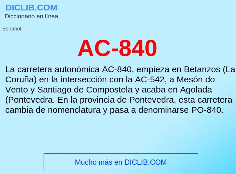 What is AC-840 - definition