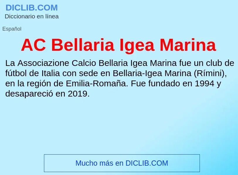 What is AC Bellaria Igea Marina - definition