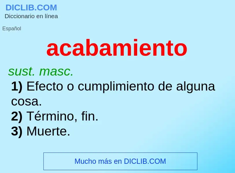 What is acabamiento - definition