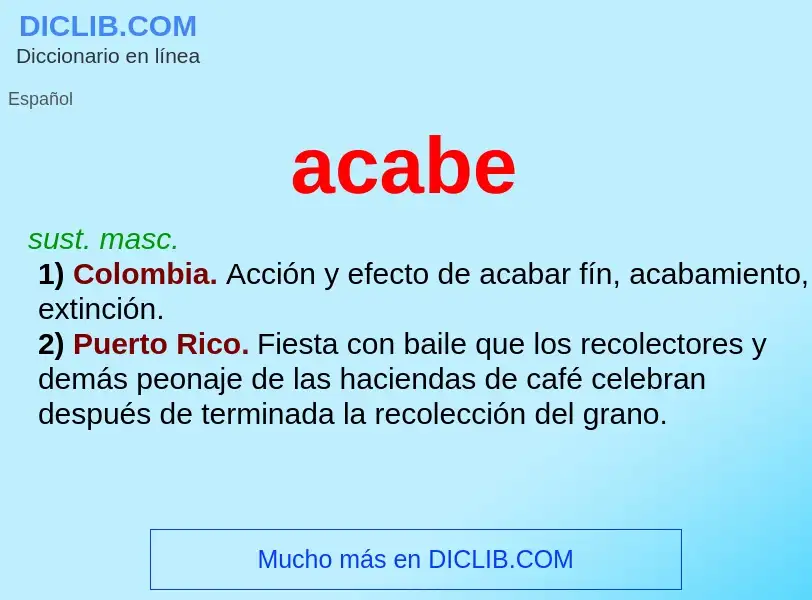 Wat is acabe - definition