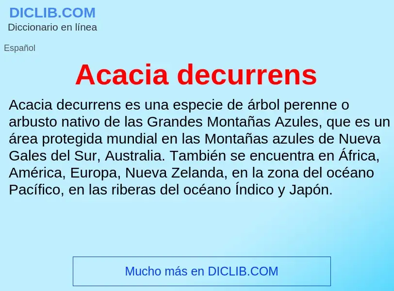 Τι είναι Acacia decurrens - ορισμός