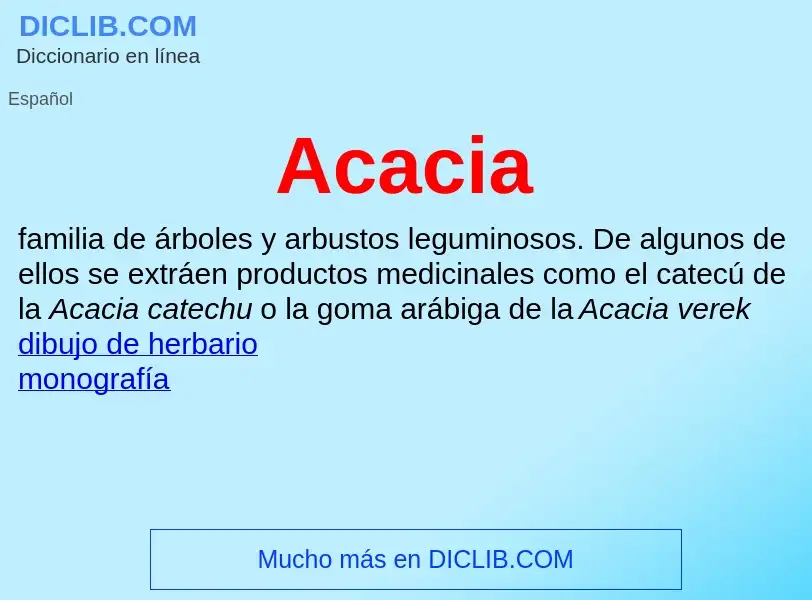 Wat is Acacia - definition