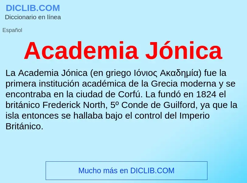 Was ist Academia Jónica - Definition