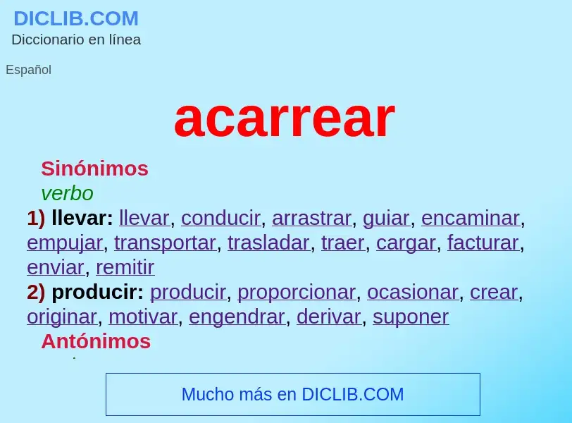 What is acarrear - definition