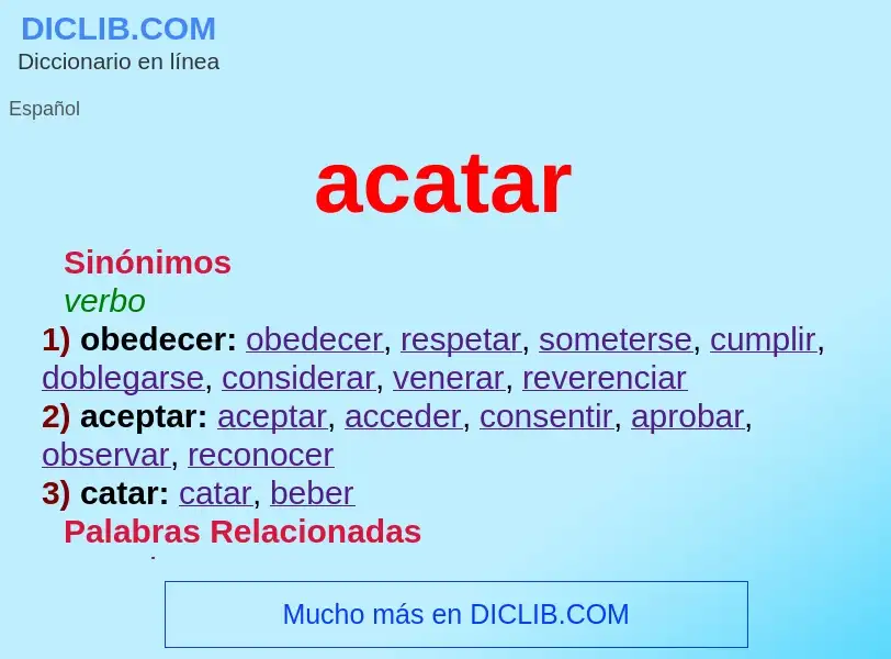 What is acatar - meaning and definition