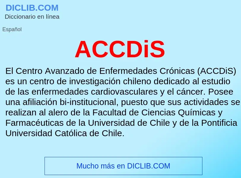 What is ACCDiS - definition