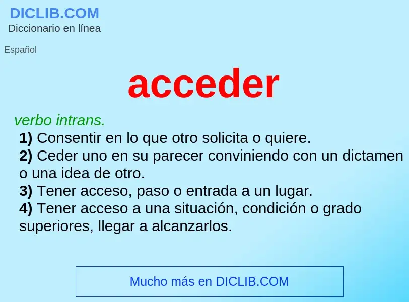 What is acceder - definition