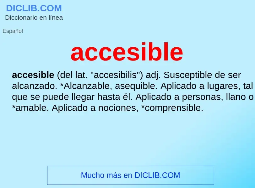 Wat is accesible - definition