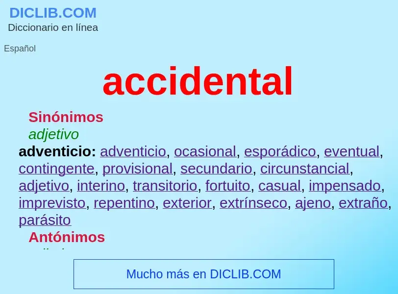 Wat is accidental - definition